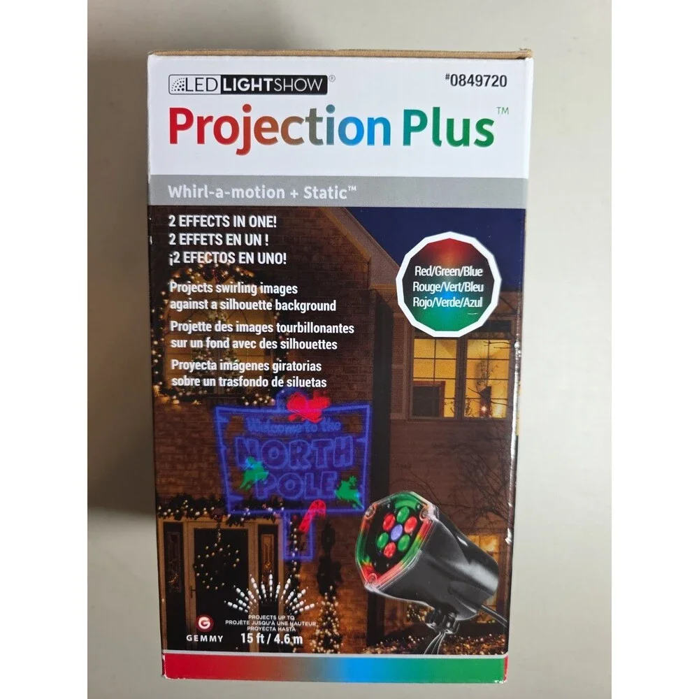 Gemmy LED Lightshow Projection Plus - Christmas North Pole LED Light Show - NIB